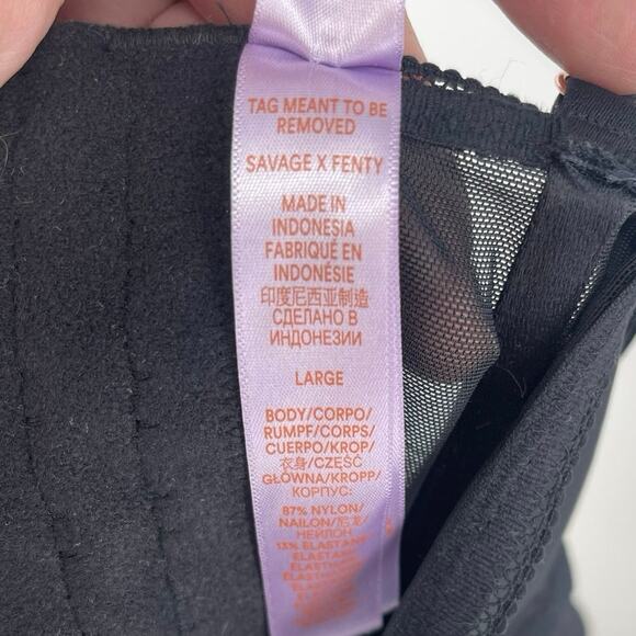 Savage X Fenty by Rihanna Lace Bustier Underwire Bra Black Size Large Sexy‎ - Picture 5 of 5